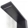 Panel prysznicowy, aluminiowy, czarny matowy