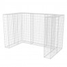 Gabion osłonowy na 2 kosze na śmieci, stalowy, 180x100x120 cm
