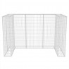 Gabion osłonowy na 2 kosze na śmieci, stalowy, 180x100x120 cm