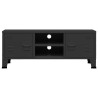Industrialna szafka pod TV, czarna, 105x35x42 cm, metalowa