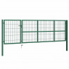 Brama ogrodowa ze słupkami 350x100 cm, stal, zielona