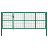 Brama ogrodowa ze słupkami 350x120 cm, stal, zielona