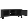 Industrialna szafka pod TV, czarna, 105x35x42 cm, metalowa