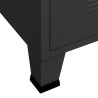 Industrialna szafka pod TV, czarna, 105x35x42 cm, metalowa