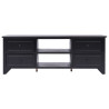 Szafka pod TV, czarna,108x30x40 cm, drewno paulownia
