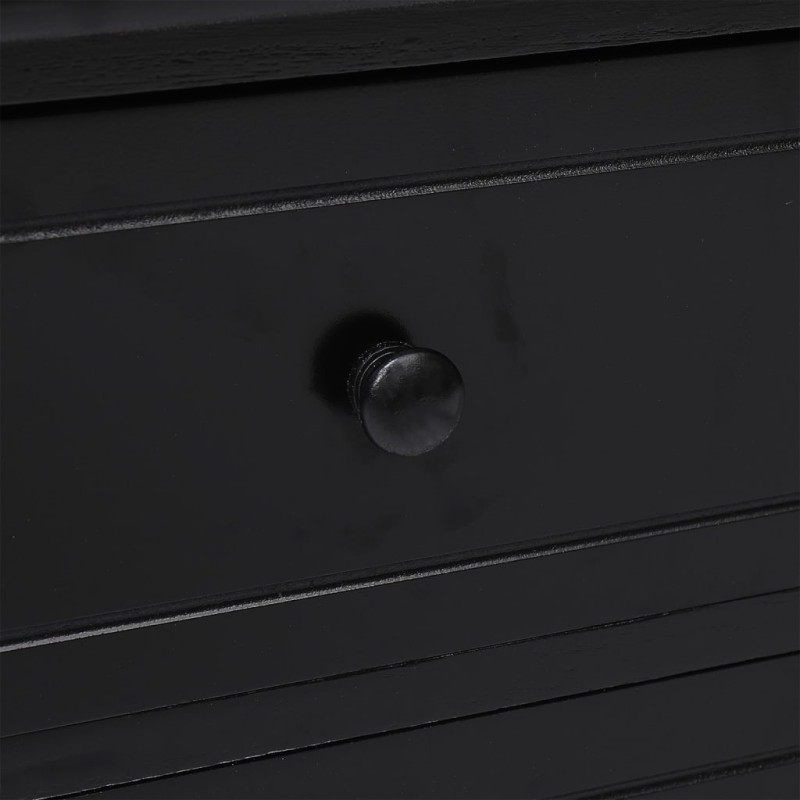 Szafka pod TV, czarna,108x30x40 cm, drewno paulownia