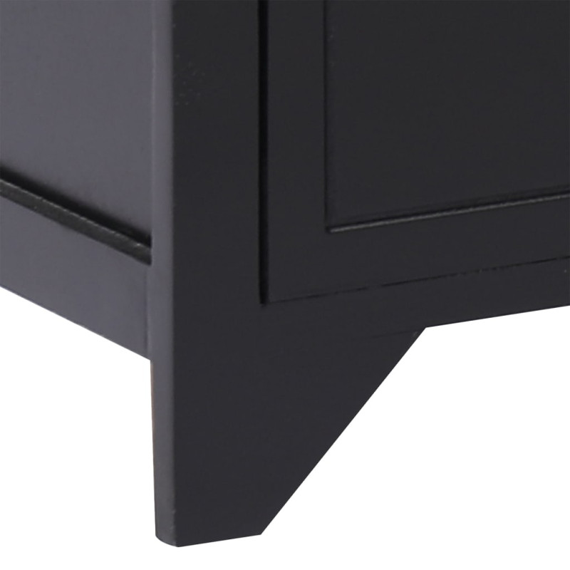 Szafka pod TV, czarna,108x30x40 cm, drewno paulownia