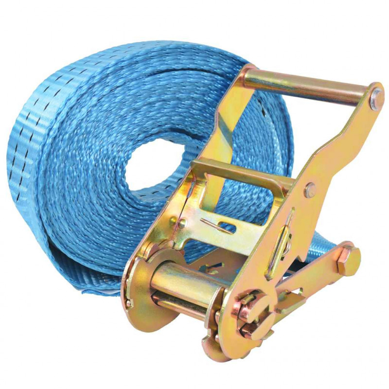 Taśmy mocujące z napinaczami, 4 szt., 2 T, 6m x 38mm, niebieski