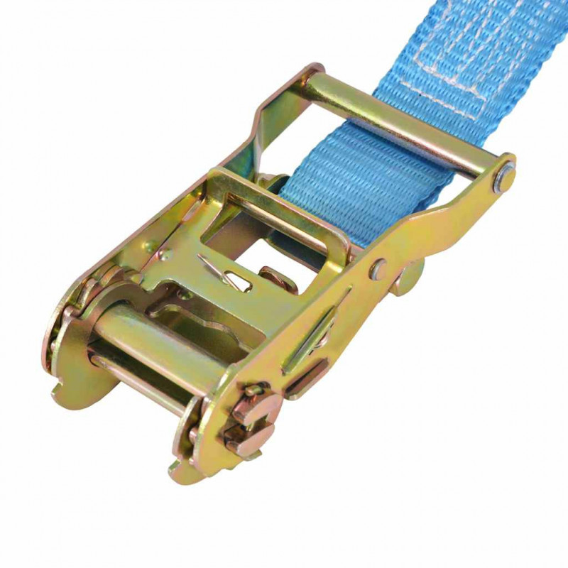 Taśmy mocujące z napinaczami, 4 szt., 2 T, 6m x 38mm, niebieski