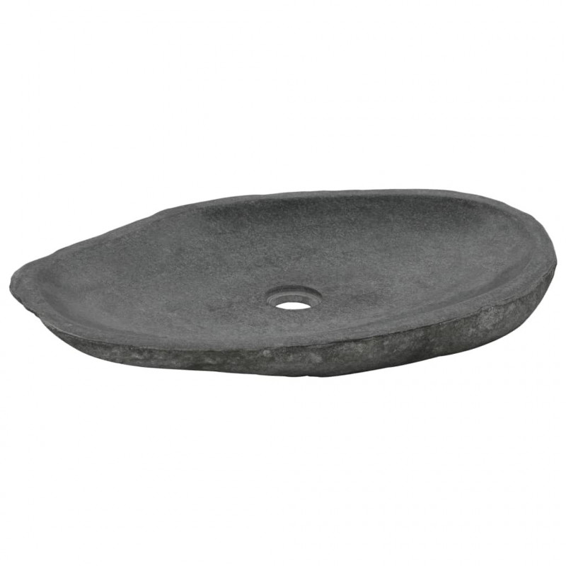 Umywalka z kamienia rzecznego, owalna, 60-70 cm