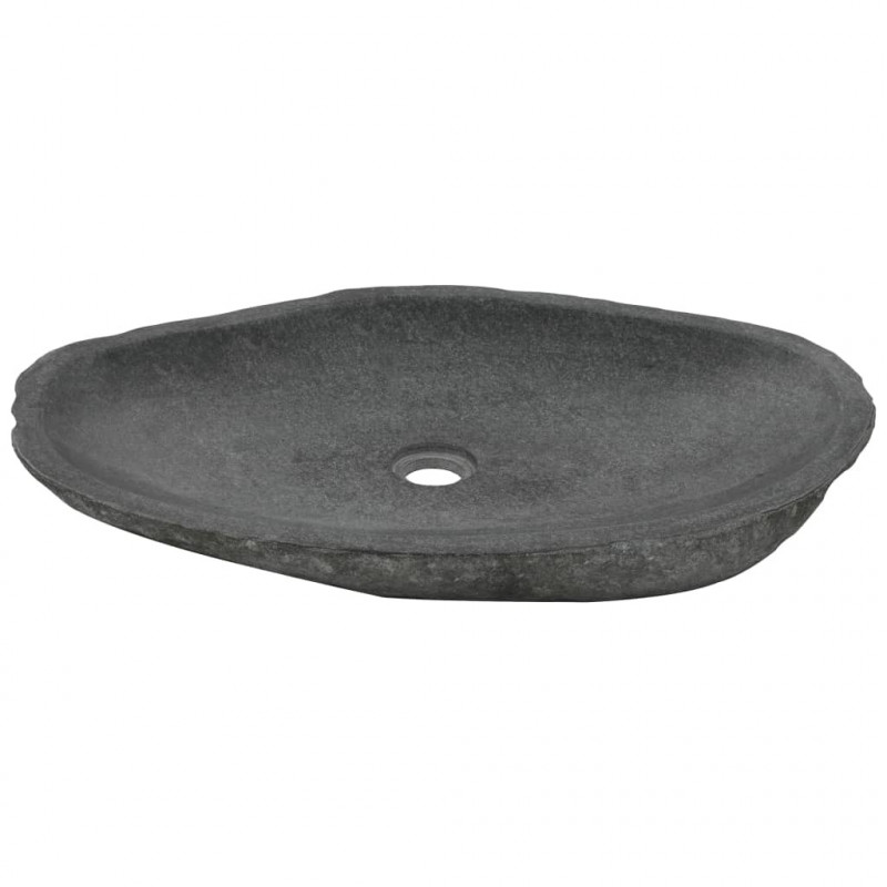 Umywalka z kamienia rzecznego, owalna, 60-70 cm