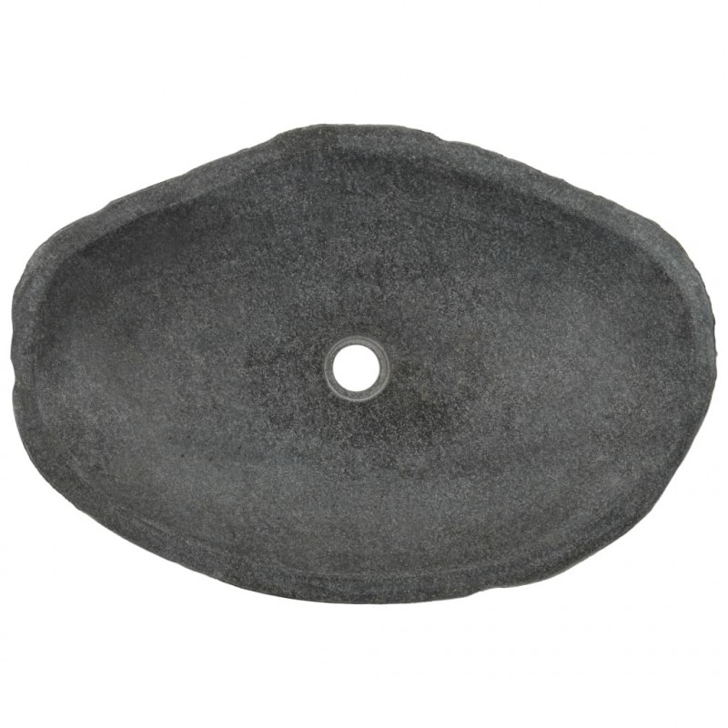 Umywalka z kamienia rzecznego, owalna, 60-70 cm