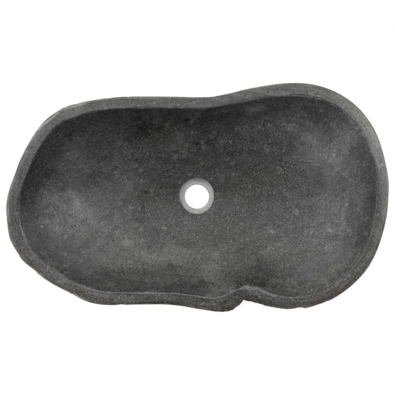 Umywalka z kamienia rzecznego, owalna, 60-70 cm