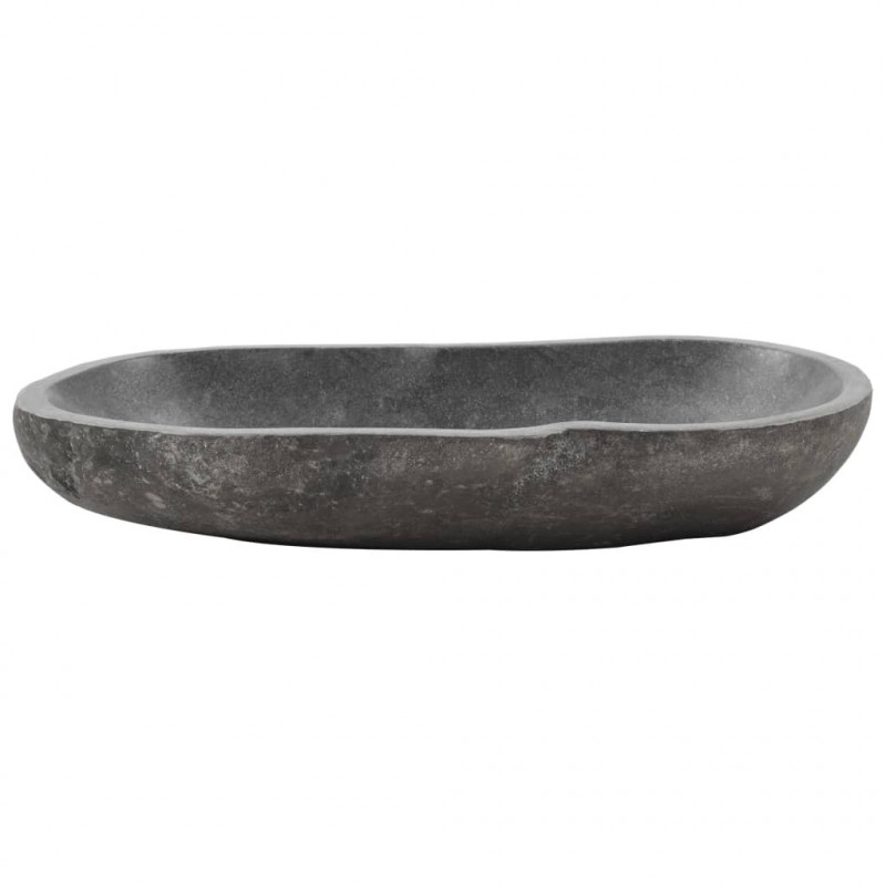 Umywalka z kamienia rzecznego, owalna, 60-70 cm