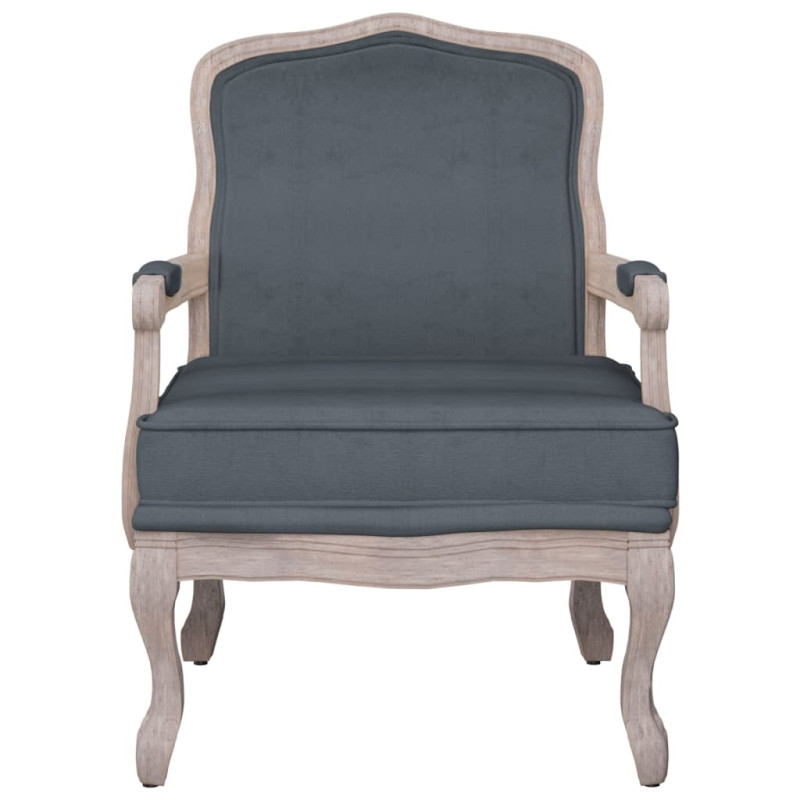 Fotel, ciemnoszary, 64x64x90 cm, obity aksamitem