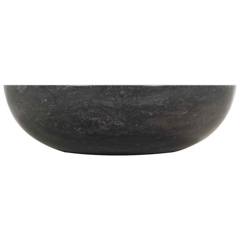 Umywalka, 40 x 12 cm, marmurowa, czarna