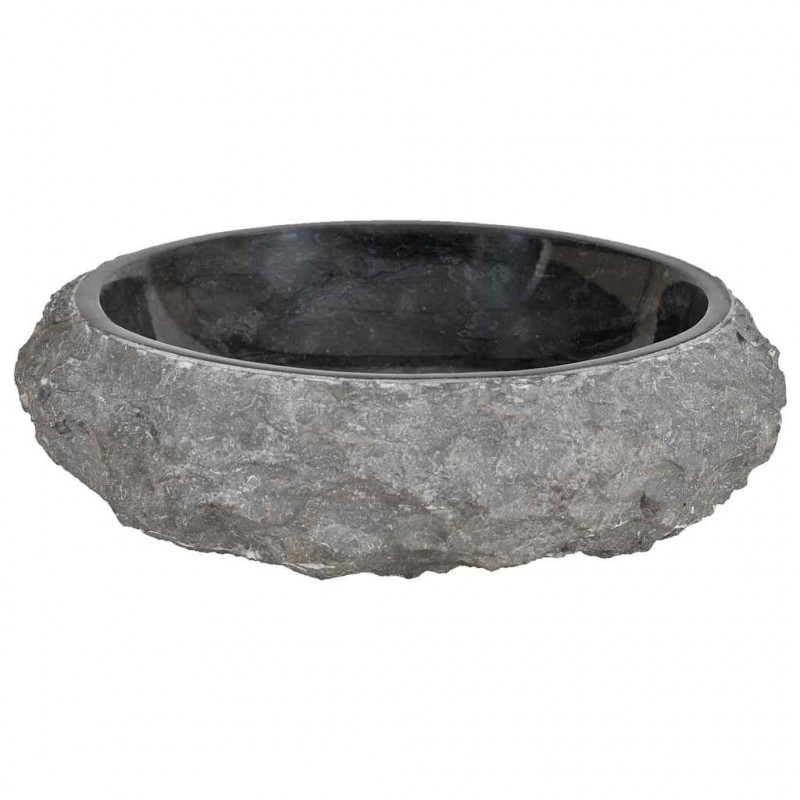 Umywalka, 40 x 12 cm, marmurowa, czarna