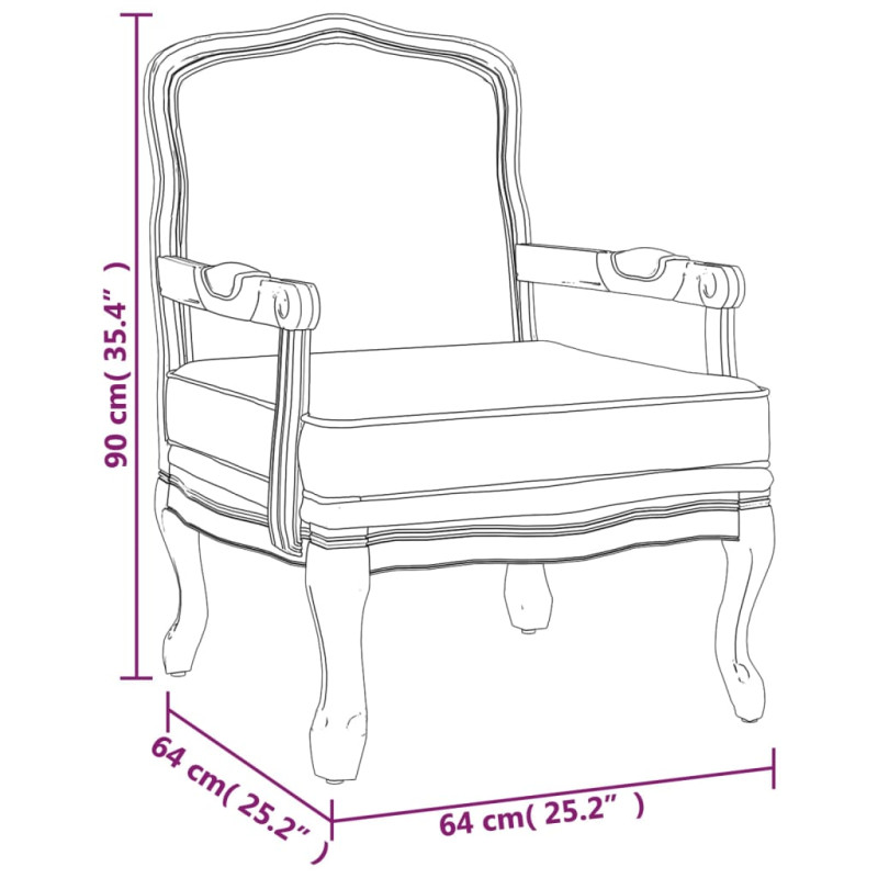 Fotel, ciemnoszary, 64x64x90 cm, obity aksamitem