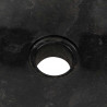 Umywalka, 40 x 12 cm, marmurowa, czarna
