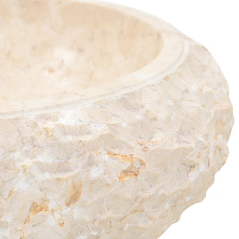 Umywalka, 40 x 12 cm, marmurowa, kremowa
