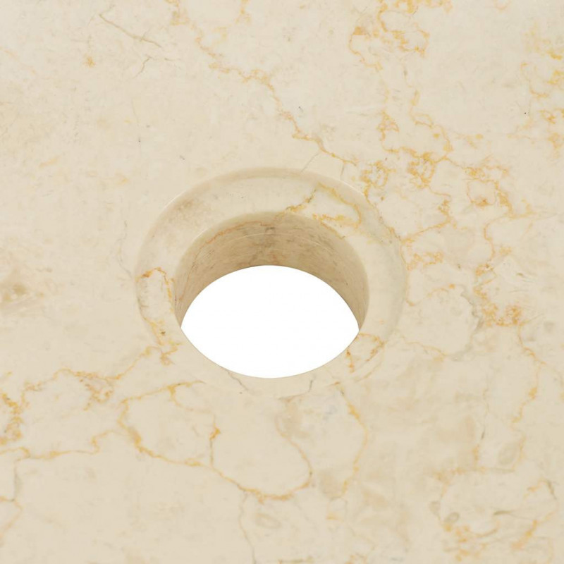 Umywalka, 40 x 12 cm, marmurowa, kremowa