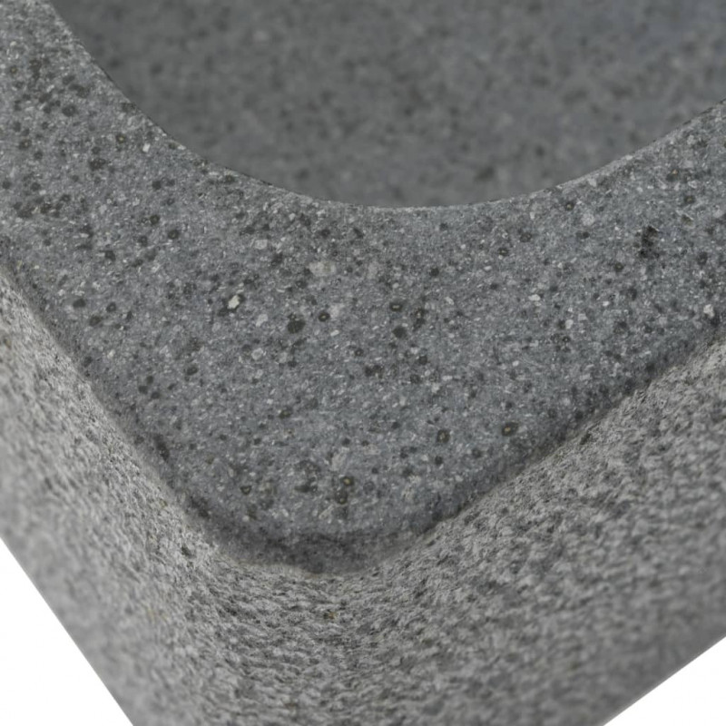 Umywalka, 45 x 30 x 15 cm, kamień rzeczny, czarna