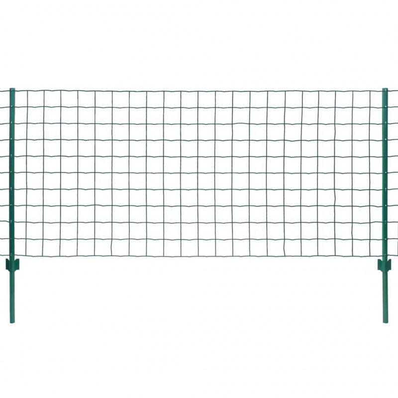 Euro ogrodzenie, stalowe, 20 x 1,5 m, zielone