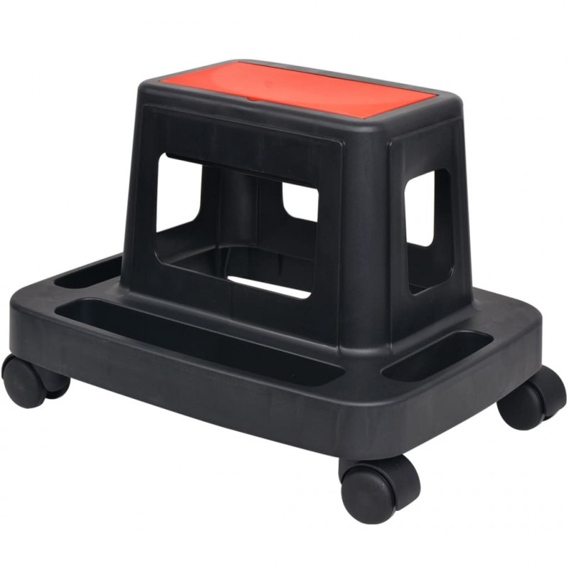 Taboret warsztatowy ze schowkiem i kółkami, 150 kg