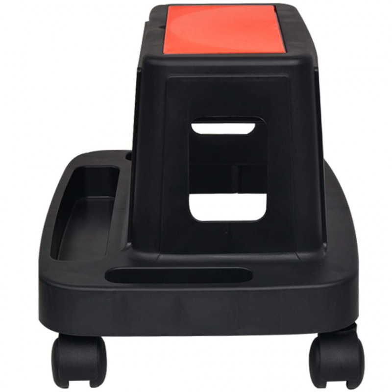Taboret warsztatowy ze schowkiem i kółkami, 150 kg