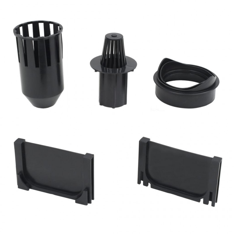 Kanały odpływowe, 3 szt., plastik, 3 m