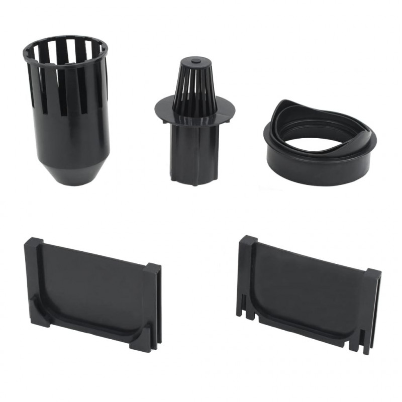 Kanały odpływowe, 6 szt., plastik, 6 m