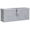 Aluminiowa skrzynia, 48,5 x 14 x 20 cm, srebrna