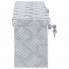 Aluminiowa skrzynia, 48,5 x 14 x 20 cm, srebrna