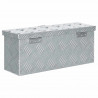 Aluminiowa skrzynia, 48,5 x 14 x 20 cm, srebrna