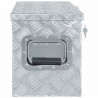 Aluminiowa skrzynia, 61,5 x 26,5 x 30 cm, srebrna
