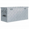 Aluminiowa skrzynia, 61,5 x 26,5 x 30 cm, srebrna