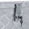 Aluminiowa skrzynia, 61,5 x 26,5 x 30 cm, srebrna