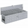 Aluminiowa skrzynia, 80,5 x 22 x 22 cm, srebrna