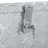 Aluminiowa skrzynia, 80,5 x 22 x 22 cm, srebrna