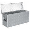 Aluminiowa skrzynia, 76,5 x 26,5 x 33 cm, srebrna