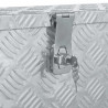 Aluminiowa skrzynia, 76,5 x 26,5 x 33 cm, srebrna