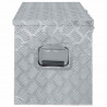 Aluminiowa skrzynia, 110,5 x 38,5 x 40 cm, srebrna
