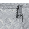 Aluminiowa skrzynia, 110,5 x 38,5 x 40 cm, srebrna