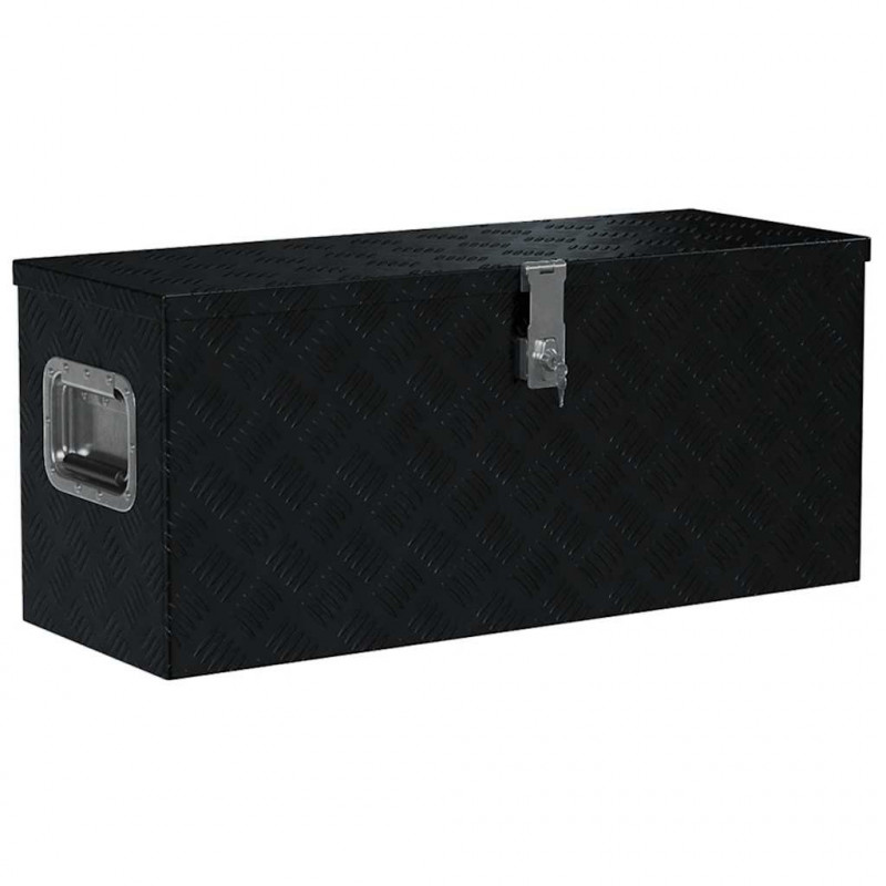 Aluminiowa skrzynia, 70 x 24 x 42 cm, trapezowa, srebrna