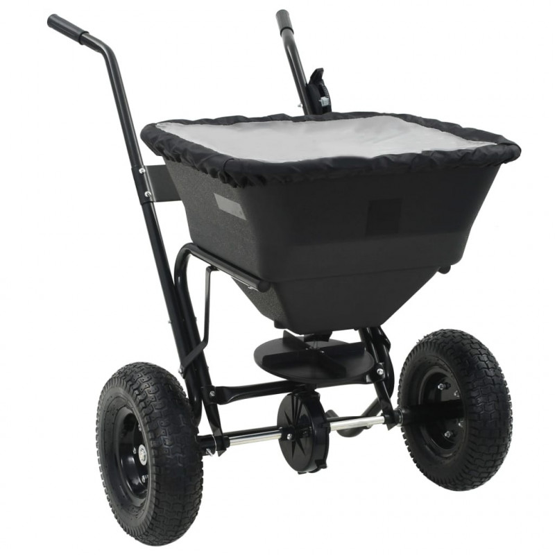 Rozsiewacz do soli, pchany, PVC i stal, 45 L, 106 x 73 x 76 cm