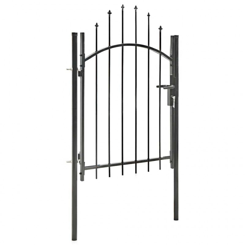Brama ogrodowa Woerden, stal, 1x1,25 m, czarna