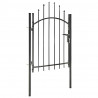 Brama ogrodowa Woerden, stal, 1x1,25 m, czarna