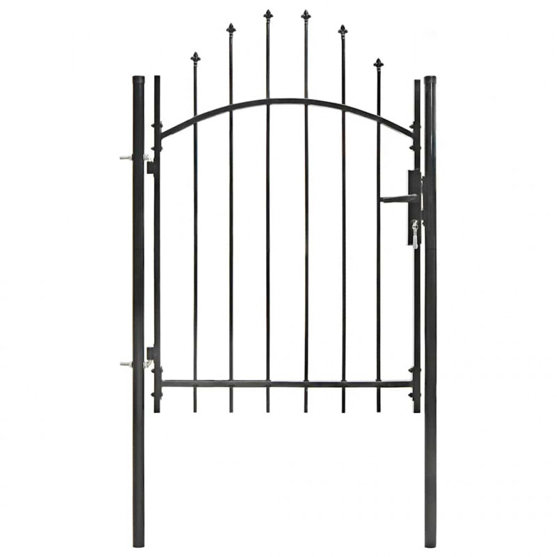 Brama ogrodowa Woerden, stal, 1x1,25 m, czarna