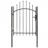 Brama ogrodowa Woerden, stal, 1x1,25 m, czarna