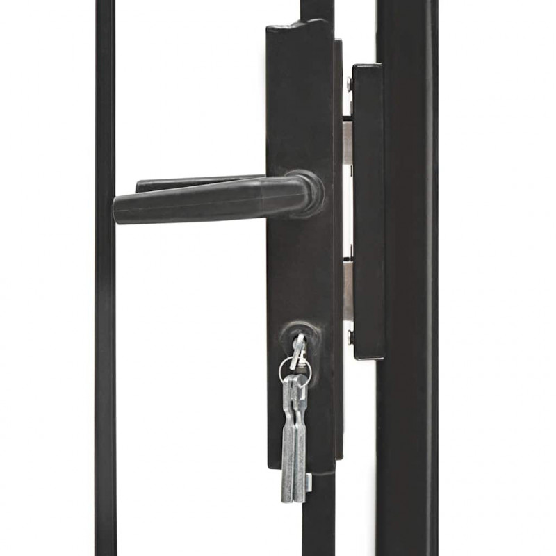 Brama ogrodowa Woerden, stal, 1x1,25 m, czarna